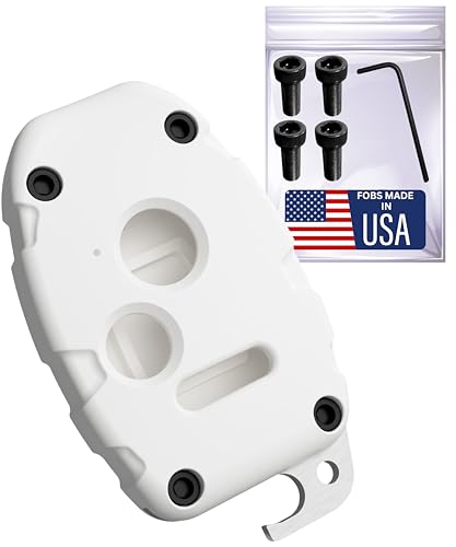 USA-Made for Honda Key Fob Shell | Crack-Resistant & Durable | Seamless Fit | Enhanced Longevity & Functionality | Integrated Bottle Opener | Easy DIY Installation (White, 3 Button)