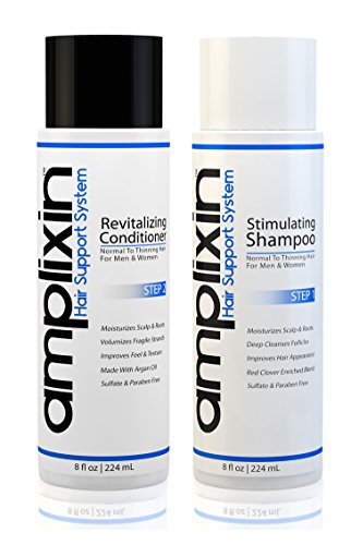 Amplixin Stimulating Shampoo & Revitalizing Conditioner Hair Growth Support System - 1 Month Supply