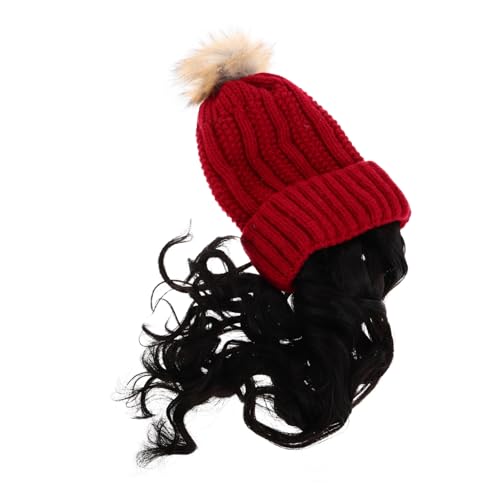 Bonnet tricoté hiver femme chaud confortable et léger à boucles