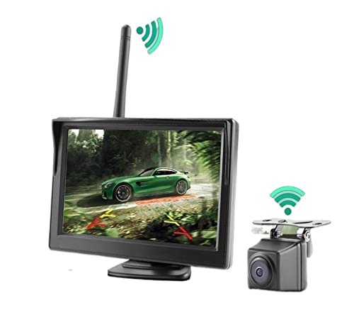 Cámara de tablero con pantalla IPS de 5 pulgadas y kit de cámara de visión trasera para coche