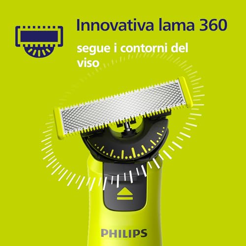 Philips OneBlade Original 360 lame, compatibili con tutti i modelli OneBlade e OneBlade Pro, 3 pezzi (modello QP430/60) - Immagine 4