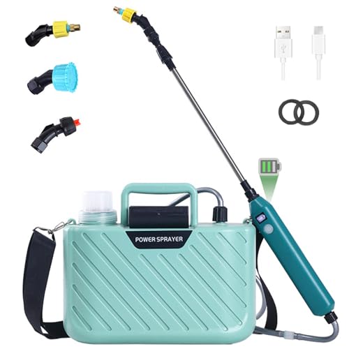 Pistolet De Pulvérisation Rechargeable - Avec Tuyau 5m Et Barre Télescopique - Arrosage Jardin, Lavage Voiture