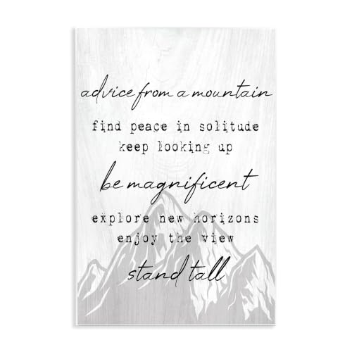 Stupell Industries Advice From Mountains Rustic Motivational Adventure Quote, Design by Lil' Rue