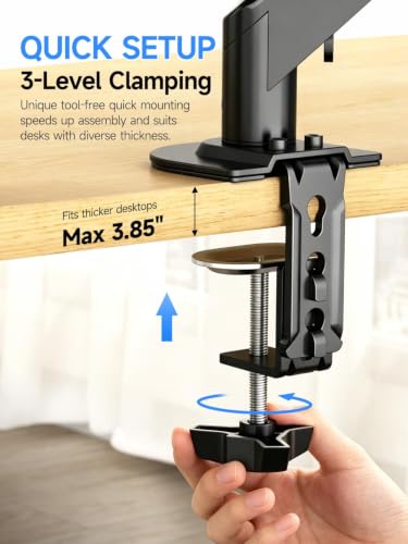 Image of Suptek Single Monitor Arm Fully Adjustable for 17-34-35 Inch Screens