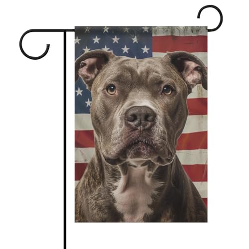 Pit Bull Terrier American Garden Flag, 12 x 18