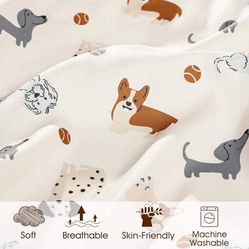 Image of PHF 3 Pack Soft Bassinet Sheets, Pet Dogs Breathable Comfy Cradle Sheets for Baby Boys Girls Neutral, No Slip Universal Fit for Most Cradle and Bassinet Mattress, Pet Dogs