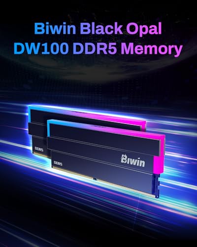 Image of BIWIN Black Opal DW100 DDR5 RGB RAM 32GB (16GBx2) 6000MHz CL30 Comptuer Memory XMP 3.0 AMD EXPO Intel XMP Compatible-Black