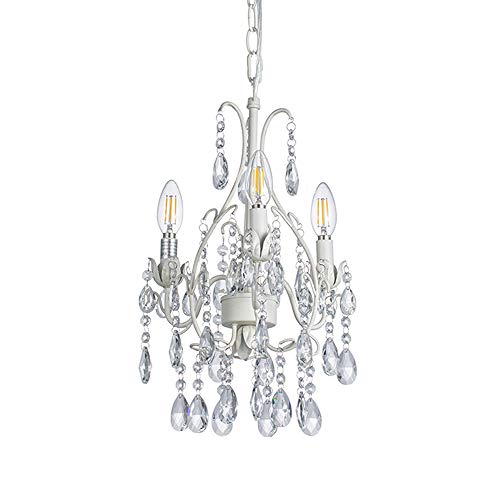 🔥 White Modern Crystal Glass Mini Chandelier Pendant Ceiling Lighting Fixture 3 Lights Limited Discount White Modern Crystal Glass Mini Chandelier Pendant Ceiling Lighting Fixture 3 Lights