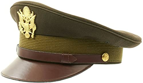 U.s. Wwii Officer Visor Crusher Cap: Winter (Od Green), 7 1/4 #TOP2