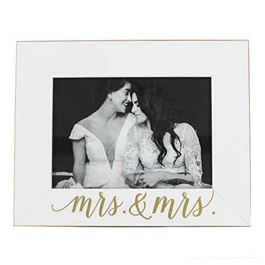 5x7 Mrs. and Mrs. Frame in Decorative Gift Box/Mrs and Mrs Picture Frame, Lesbian Couple Gifts, Mrs and Mrs Wedding Gift, Mrs Picture Frame, Mrs Frame, Pride Picture Frame