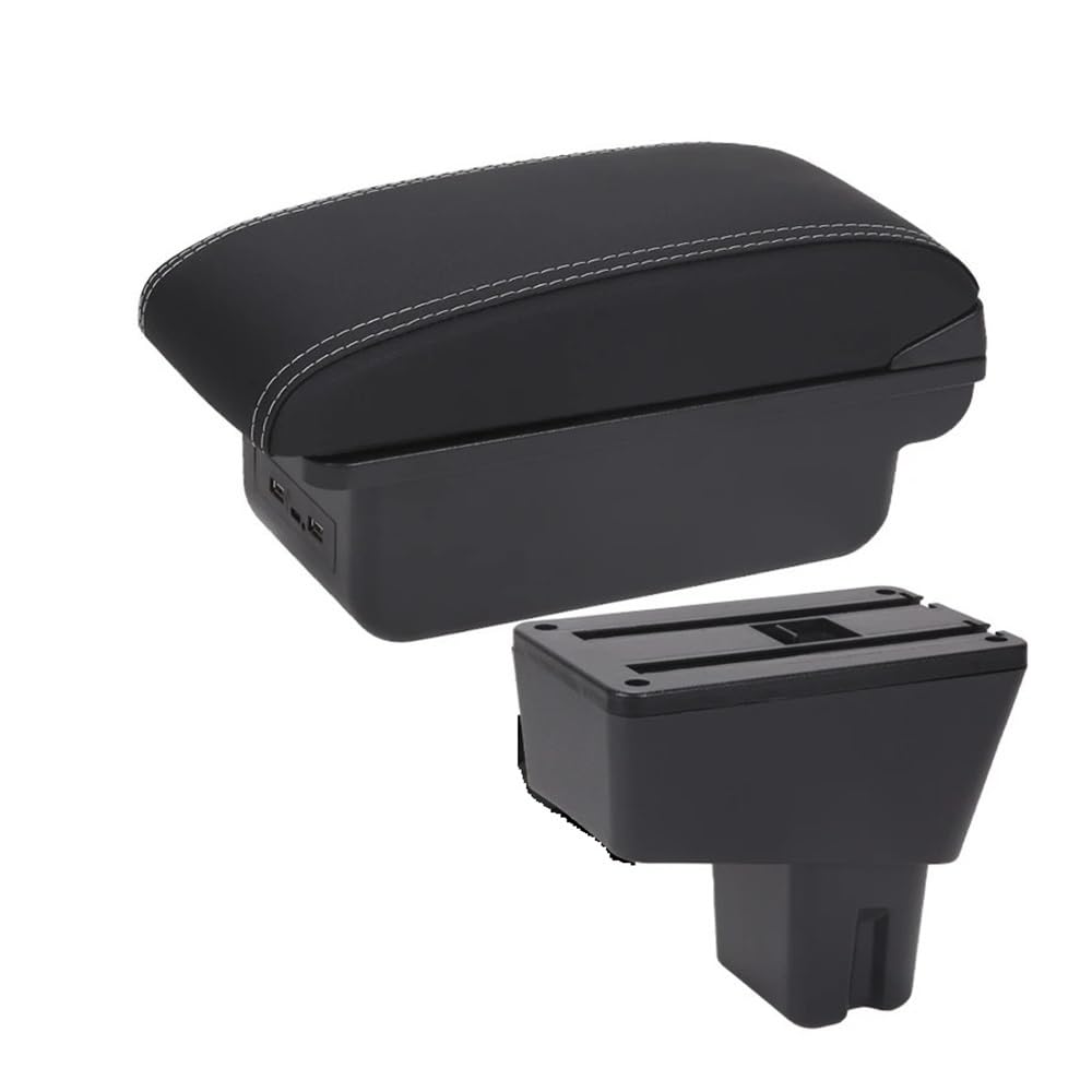 Aierdeyp B3 Black White 3Usb Car Armrest Box For Citroen For C3 For C4