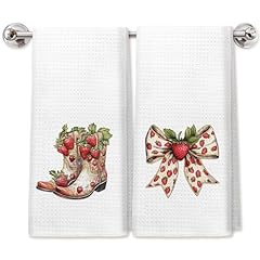 Strawberry Bow Western Towels