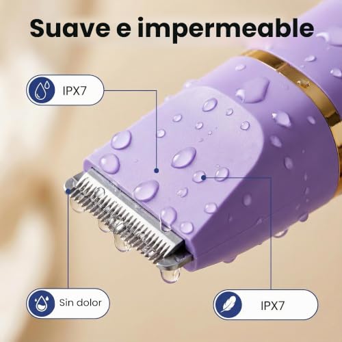 Cortadora para mujer Trimmer XkuiHF 5 en 1 con cabezales intercambiables para rostro 2