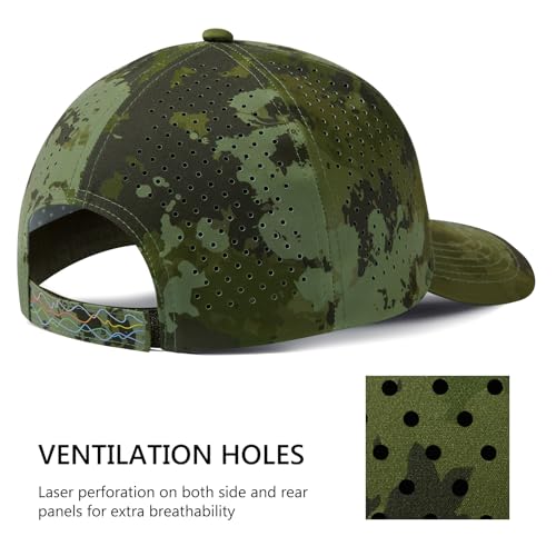 Image of UPF 50+ Performance Water Resistant Baseball Cap Lightweight Breathable Hat Golf Running Boat Hiking for Men Women