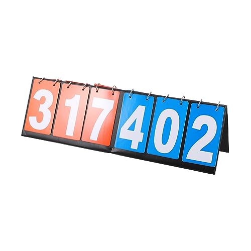 Holibanna Competition Score Board Multi Functional Flip Scorekeeper Plate Durable and PU Material for Sports Games and Classroom