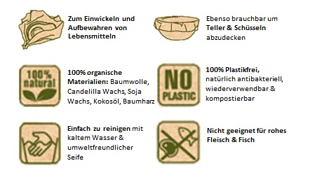 Nuts Rotolo di cera vegana per piante, 30 x 92 cm