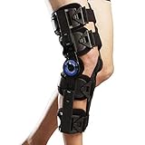 Orthomen Post Op Knee Brace, Hinged ROM Knee Brace for Recovery Stabilization, Adjustable Medical Orthopedic Support Stabilizer, Universal