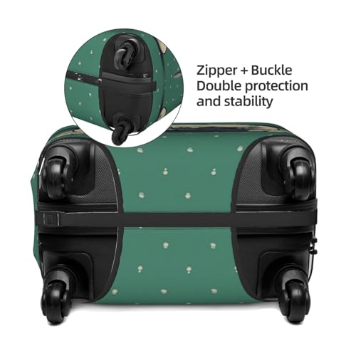 Pug Green Polka Dot Travel Luggage Cover Elastic Washable Suitcase Protector Anti-scratch Thicken Baggage Covers Fit 18-32 Inch Medium4