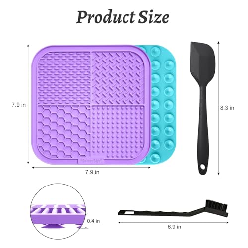 MateeyLife 2 peças de tapete grande para lamber cães e gatos, tapetes de lamber para alívio da ansie