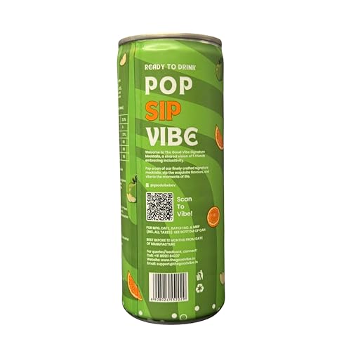 Image of The Good Vibe Green Apple Orange Signature Mocktail | 250 ML | Pack Of 6