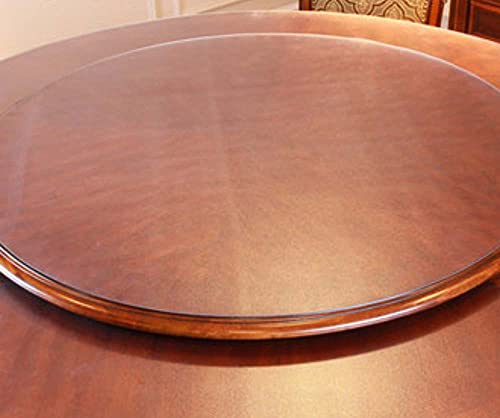 Customizable 1.0Mm Thick Round Premium Crystal Clear Multi-Purpose Heavy-Duty Vinyl Fabric Tablecloth Protective Cover Table Mats Desk Pad For Round Dining Table #TOP8