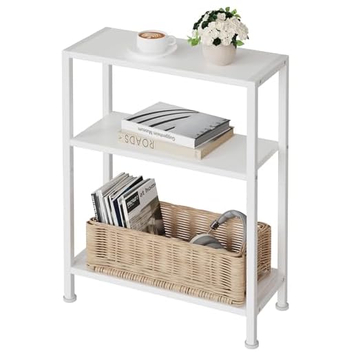 Vantimo Tavolino da salotto, tavolino piccolo, tavolino da divano, tavolino da salotto, tavolino sottile, comodino, per soggiorno, camera da letto, ufficio, bianco