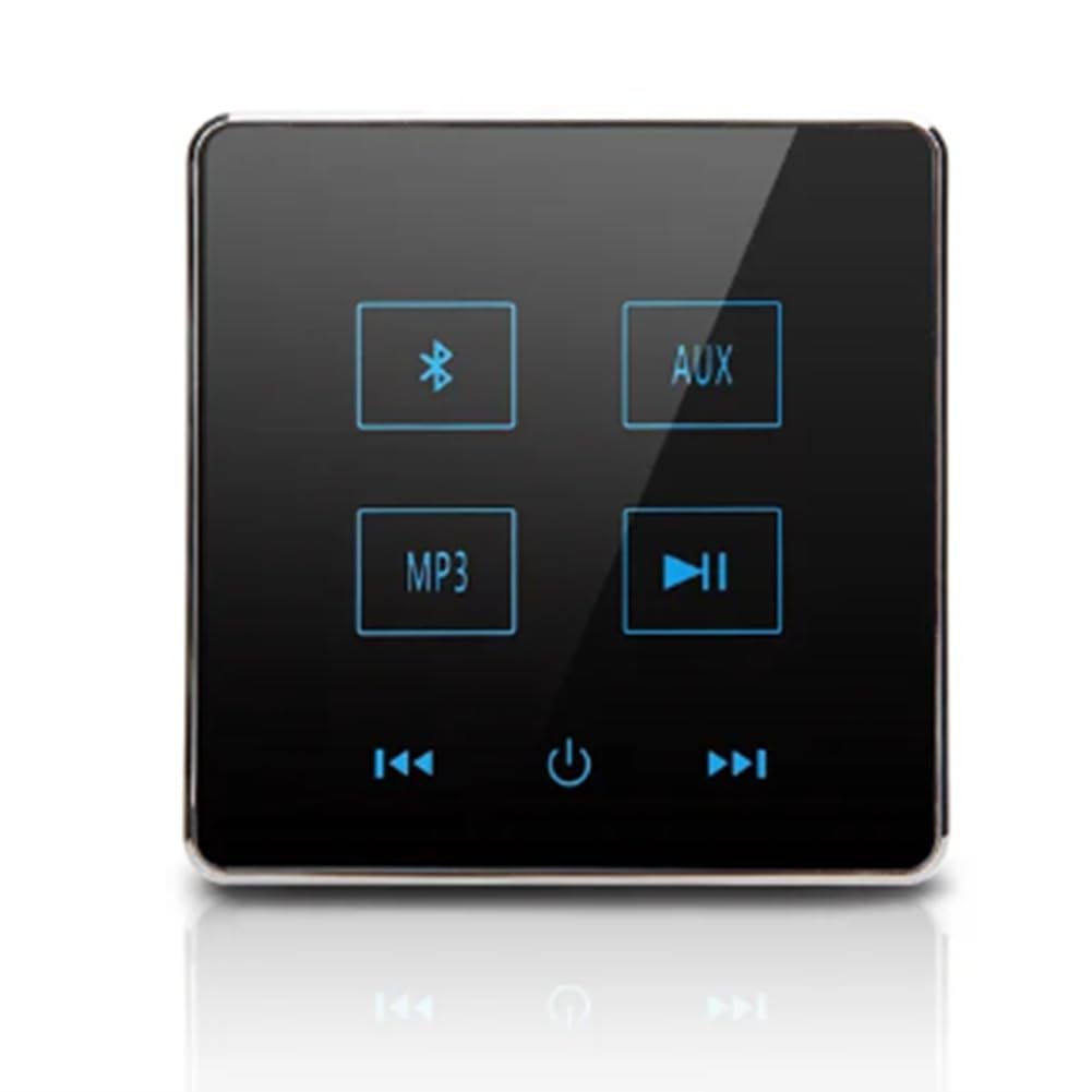 Amplificateur Mural Bluetooth Home Cinéma Système Audio de Fond pour Carte USB TF (Noir) 1 Ensemble