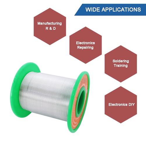Image of Lead Free Electronics Solder Wire 1.2mm 200g, Rosin Flux Core Electric Solder Wire Alloy Sn99 Ag0.3 Cu0.7 No Clean 0.05 Electronic Soldering Easy Flow Unlead Solder Wire No Lead