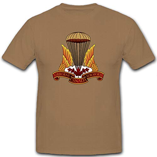 Insigne militaire canadien t-shirt Airborne Canada d'excellente finition beige taille L