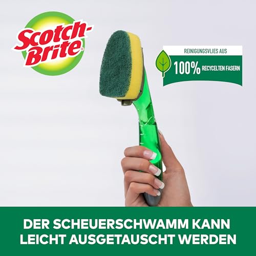 Scotch-Brite Flüssigkeitsmittelspender mit extra starkem Reinigungsschwamm, 1 Stück pro Packung