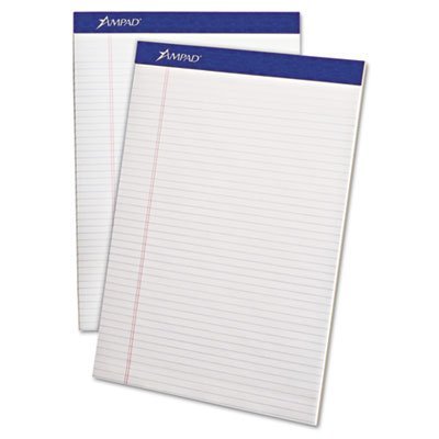 Perforated Writing Pad 8 1 2 x 11 3 4 White 50 Sheets Dozen