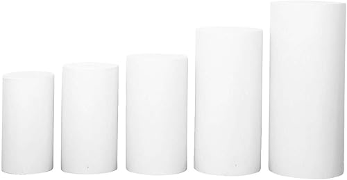 Vista 189 de Efavormart - Juego de 5 fundas de soporte para caja de exhibición cilíndrica de elastano, color negro, fundas elásticas para pilar de pedestal, 160