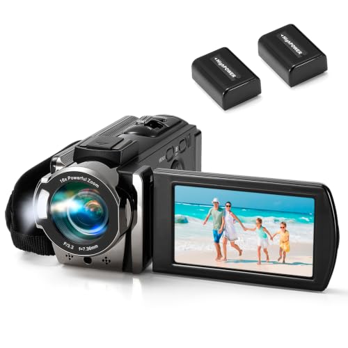 Image of kimire Video Camera 1080P 24MP with 2 Batteries