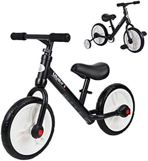 HOMCOM 11 Inch Kids Balance Bike Training Pedal Bicycle W/Removable Stabilizers EVA Tyres Adjustable Seat Height 2 to 5 Years Gift for Boys Girls