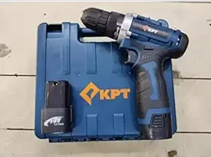 KPT Kdd12V 10Mm Cordless Variable Speed Reversible Drill Machine Accessories | Battery, Adapter | Home Diy & Professional Use, Blue, 350 watt