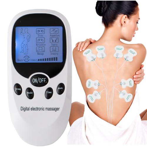 Estimulador Muscular Tens, Instrumento de Masaje para Aliviar el Dolor Fácil de usar en casa, Masajeador Electrónico Digital de Salida Dual, Estimulador Muscular Abdominales