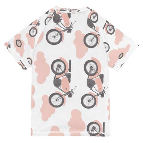 Boys Short Sleeve T-Shirts Motocross Cloud Cartoon Rashguard Kids Swim Shirts Sun UPF 50+ Multicoloured2