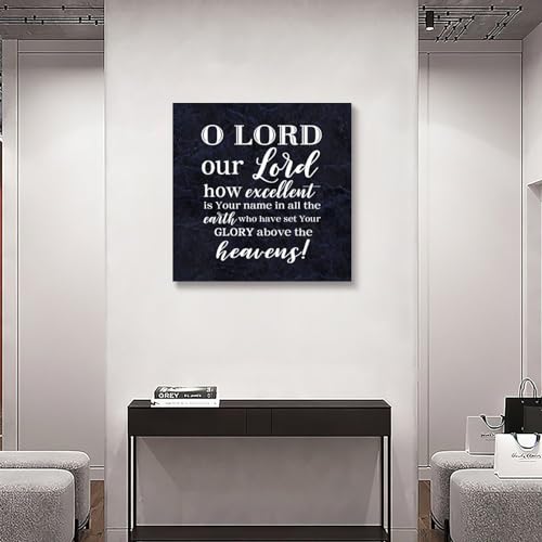 Lienzo decorativo de 20x20" con cita bíblica para transformar la sala de estar o el dormitorio 6