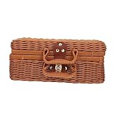 Panier de rangement décoratif avec couvercle : notre valise imitation rotin est facile à nettoyer avec un chiffon . c'est la solution de rangement polyvalente parfaite pour n'importe quelle pièce de votre maison.