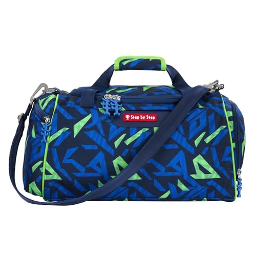 Step by Step Sporttasche Soccer Ben, mit Nasswäschefach, Abnehmbarer Tragegurt, Verstellbarer Schultergurt, ab der 1. Klasse, 13L, blau