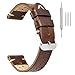 Bracelets de montre en cuir de 20 mm, bracelets de montre perforés faits à la main de bracelets de montres EACHE Racing, brun rétro