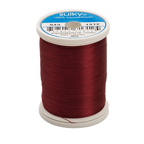Hilo de rayón Sulky 850 yd color vino miniatura 1