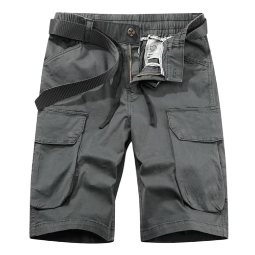 Pantalon de travail simple et décontracté en version short cargo léger couleur unie