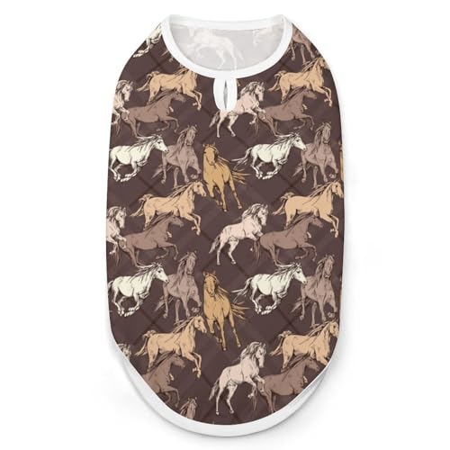 ペット服 馬柄 犬服 ペットウェア Tシャツ パーカー 袖なし 犬の服 タンクトップ タンクトップ クールベスト 通気性 ファッション S-2XL