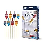 Genuine Fred BAR BUOYS Set of 24 Wooden Cocktail Picks for drinks, appetizers, sandwiches Nautical Design