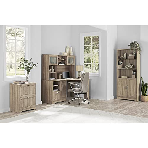 Realspace® Magellan 58"W Hutch For Corner Or L-Shaped Computer Desks Blonde Ash