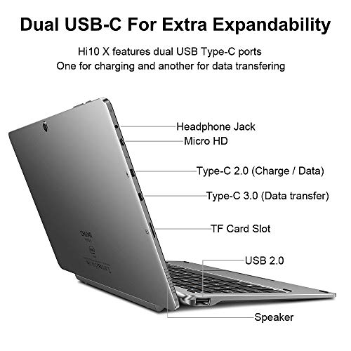 Chuwi Hi10 X Tablet With Keyboard And Stylus Pen, 10.1" 2 In 1 Tablet Pc, Intel N4120 Quad-Core, 8Gb Lpddr4 128Gb Emmc, 1920X1200 Fhd Ips Multi-Touch Display, 2Xtype-C, Bt5.1, Dual Wi-Fi, Windows 11 #TOP6
