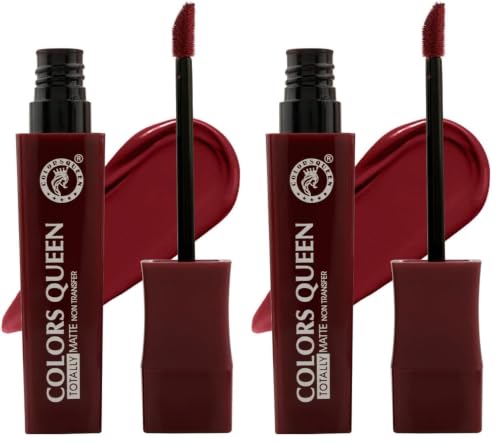 Image of Colors Queen Totally Matte Liquid Lipstick | Intense Color Payoff, Lightweight & Comfortable, One Swipe Application | Long Lasting, Non Transfer Liquid Lipstick for Women (18 - Captive, 7.5g)