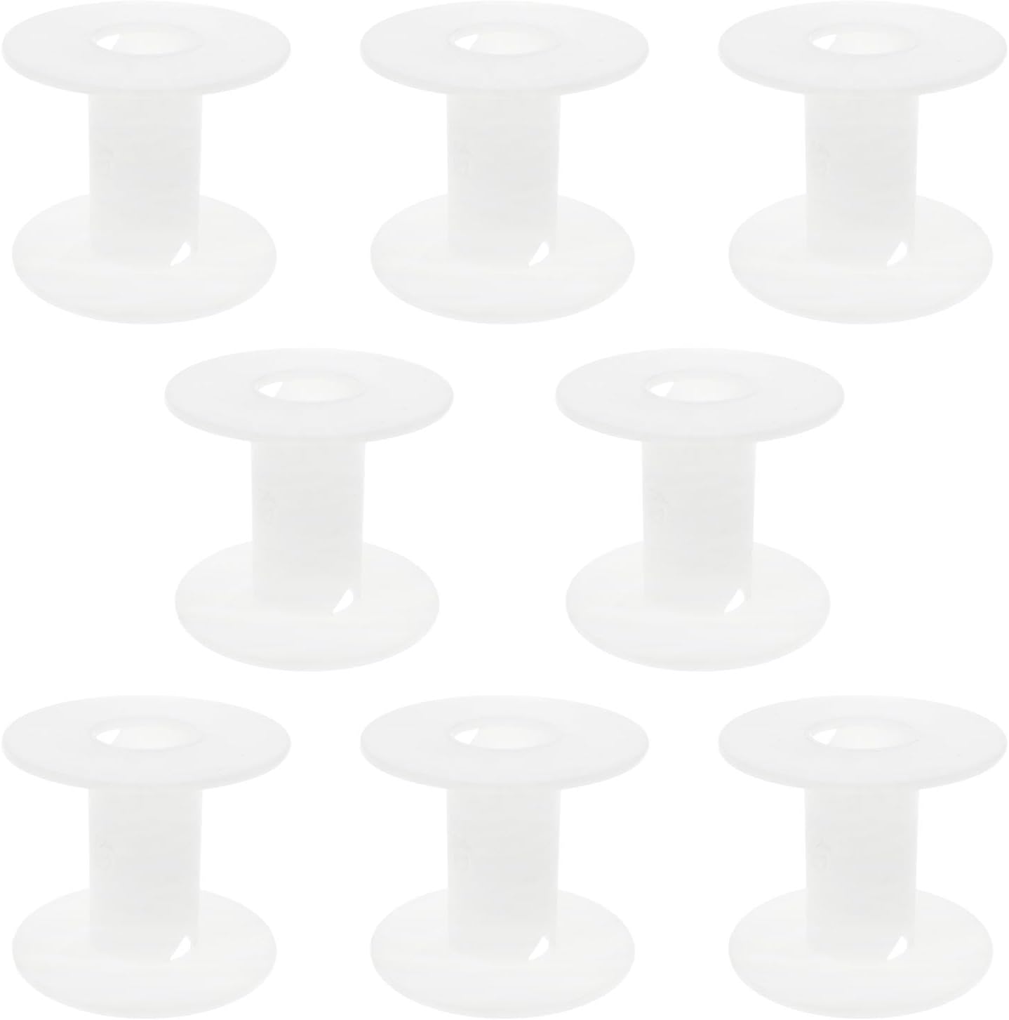 Xhziy 12 Pack Black Empty Plastic Spool 2.7 Inch Bobbins for Yarn and Cord