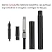 Matte Black Forest Fountain Pen Extra Fine Nib Classic Design with Converter and Metal Pen Box Set by Asvine